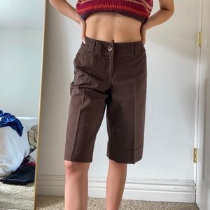 Retro brown Bermuda cargo shorts 🩳